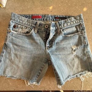 AG Adriano Goldschmied Light Blue Jean Shorts